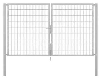 Doppelstabmatten-Doppeltor-Flexo, 8/6/8, feuerverzinkt, Breite 300 x Höhe 180cm/