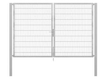 Doppelstabmatten-Doppeltor-Flexo, 8/6/8, feuerverzinkt, Breite 300 x Höhe 200cm