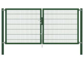 Doppelstabmatten-Doppeltor-Flexo, 8/6/8, grün, Breite 300 x Höhe 140cm