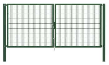 Doppelstabmatten-Doppeltor-Flexo, 8/6/8, grün, Breite 400 x Höhe 180cm/