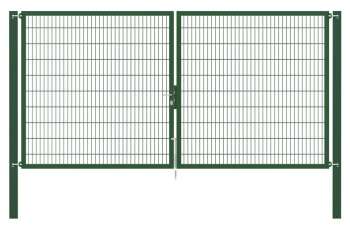 Doppelstabmatten-Doppeltor-Flexo, 8/6/8, grün, Breite 400 x Höhe 200cm