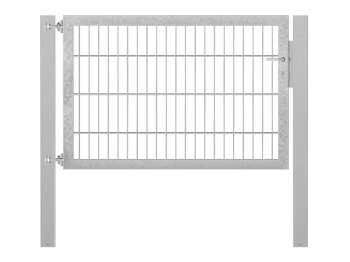 Doppelstabmatten-Einzeltor-Flexo, 8/6/8, feuerverzinkt, Breite 125 x Höhe 80cm