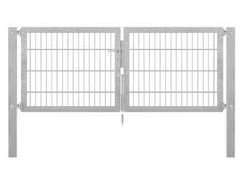 Doppelstabmatten-Doppeltor-Flexo, 8/6/8, feuerverzinkt, Breite 200 x Höhe 80cm