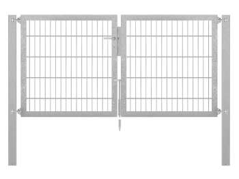 Doppelstabmatten-Doppeltor-Flexo, 8/6/8, feuerverzinkt, Breite 200 x Höhe 100cm