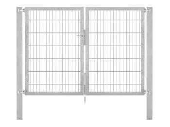 Doppelstabmatten-Doppeltor-Flexo, 8/6/8, feuerverzinkt, Breite 200 x Höhe 140cm