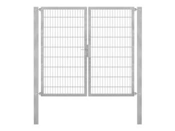Doppelstabmatten-Doppeltor-Flexo, 8/6/8, feuerverzinkt, Breite 200 x Höhe 180cm