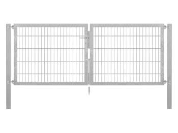 Doppelstabmatten-Doppeltor-Flexo, 8/6/8, feuerverzinkt, Breite 250 x Höhe 100cm