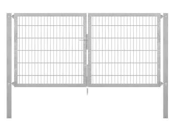 Doppelstabmatten-Doppeltor-Flexo, 8/6/8, feuerverzinkt, Breite 250 x Höhe 120cm
