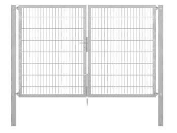 Doppelstabmatten-Doppeltor-Flexo, 8/6/8, feuerverzinkt, Breite 250 x Höhe 160cm