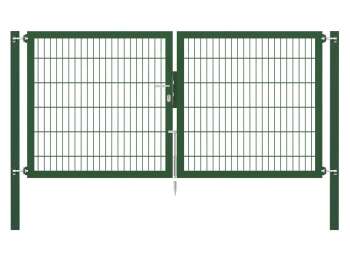 Doppelstabmatten-Doppeltor-Flexo, 8/6/8, grün, Breite 250 x Höhe 120cm