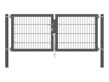 Doppelstabmatten-Doppeltor-Flexo, 8/6/8, anthrazit, Breite 200 x Höhe 80cm