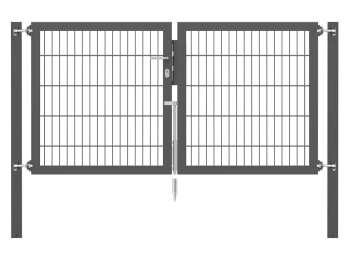 Doppelstabmatten-Doppeltor-Flexo, 8/6/8, anthrazit, Breite 200 x Höhe 100cm
