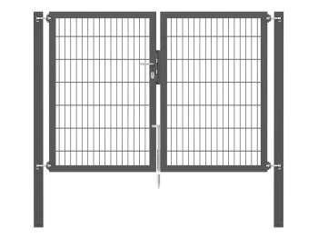 Doppelstabmatten-Doppeltor-Flexo, 8/6/8, anthrazit, Breite 200 x Höhe 140cm