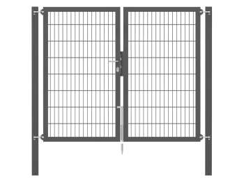 Doppelstabmatten-Doppeltor-Flexo, 8/6/8, anthrazit, Breite 200 x Höhe 160cm