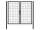 Doppelstabmatten-Doppeltor-Flexo, 8/6/8, anthrazit, Breite 200 x Höhe 180cm