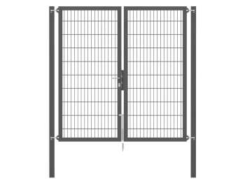 Doppelstabmatten-Doppeltor-Flexo, 8/6/8, anthrazit, Breite 200 x Höhe 200cm