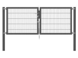 Doppelstabmatten-Doppeltor-Flexo, 8/6/8, anthrazit, Breite 250 x H&ouml;he 100cm