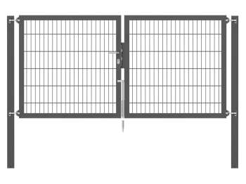 Doppelstabmatten-Doppeltor-Flexo, 8/6/8, anthrazit, Breite 250 x Höhe 120cm