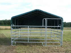 &Uuml;berdachung mit Plane ohne Panels 3,6m x 4m