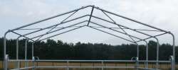 Dachkonstruktion ohne Plane und Panels 3,6m x 4m