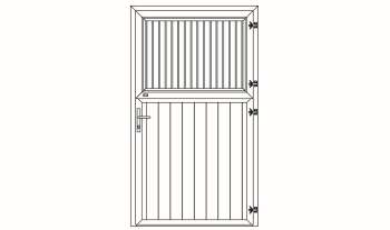 Growi® Stalltür 2-teilig, mit Drehfenster, 1300 mm B x 2400 mm H