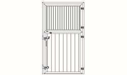 Growi® Stalltür 2-teilig, mit Drehfenster, 1200 mm B x 2215 mm H