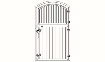 Growi® Stalltür mit Bogen , 2-teilig, 1200 B x 2000/2200H mm