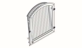 Growi® Dreh-Kippfenster mit Bogen , 1000 B x 1000/1200 H mm