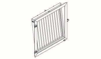 Growi® Stallfenster mit Innengitterrahmen, Dreh-Kippfenster 1000 x 1000 mm