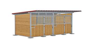 Frontwand 2200 mm H x 3380 mm B, für Growi Weidehütte