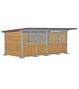 Trennwand 2200 mm H x 3340 mm B, für Growi Weidehütte