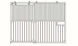 Frontwand Dorino mit Schiebetür, Höhe: 230 cm, Breite: bis 350 cm