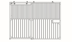 Frontwand Dorino mit Schiebetür, Höhe: 230 cm, Breite: bis 400 cm