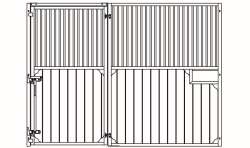 Frontwand Evando mit einteiliger Drehtür, Höhe: 230 cm, Breite: bis 250 cm