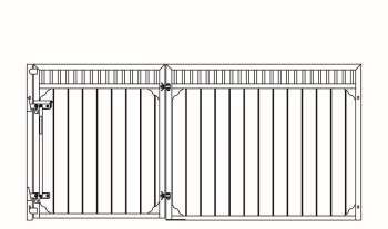 Frontwand Cintaro mit Aufsatzgitter, Höhe: 150 cm, Breite: bis 300 cm