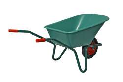 Growi® Compactkarre 100 Liter, mit Kunststoff-Mulde, Farbe:  grün