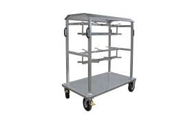 Growi® Eimerwagen für 12 Eimer, feuerverzinkt