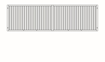 Aufsatzgitter für gemauerte Wände, 100 cm Höhe, bis 300 cm breit