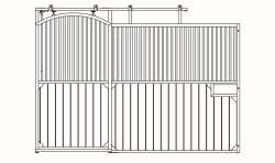 Frontwand Nabila, mit geschwungener Schiebet&uuml;r, H&ouml;he: 230/250 cm, Breite: bis 350 cm