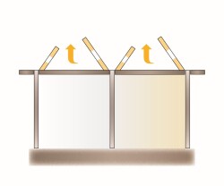 Frontwand Faana komplett aufschwenkbar, Höhe: 230 cm, Breite bis 400 cm