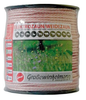 Growi® Passero Seil 200 m-Rolle, 6 mm, 4 Edelstahlleiter, 2 Kupferleiter