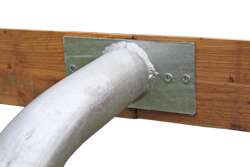 Growi Ovalbahn-Pfosten, Gesamtänge ca. 1800 mm, Rohr 60,3 mm Durchmesser