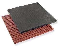 Regupol Stallplatte, 50 mm, 100 x 100 cm, Farben: rot oder schwarz