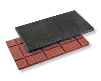 Regupol Elastikplatten 1000 x 500 x 43 mm, Farben: rot oder schwarz, pro m²
