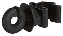 T-Pfosten Ringisolator schwarz, f&uuml;r T-Pfosten, 25...
