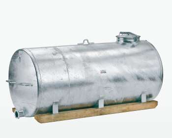 Stahlwassertank 2500 Liter feuerverzinkt, mit Holzkufen