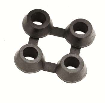 Verbinder für Ringloch-Gummimatte, schwarz