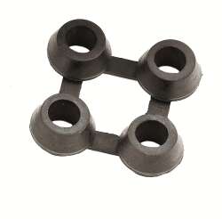 Verbinder f&uuml;r Ringloch-Gummimatte, schwarz