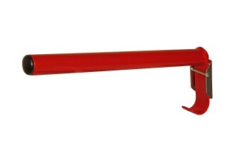 Sattelhalter, abnehmbar, klappbar, Farbe: rot und schwaz