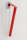 Sattelhalter, abnehmbar, klappbar, Farbe: rot und schwaz